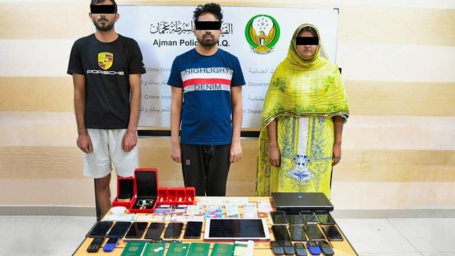 5836 A gang with SR 2.8 million phone fraud arrested in Ajman 01