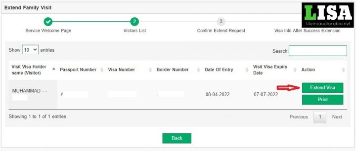 Family Visit Visa Extension Saudi Arabia 2022