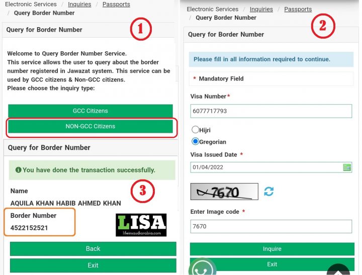 Query border number