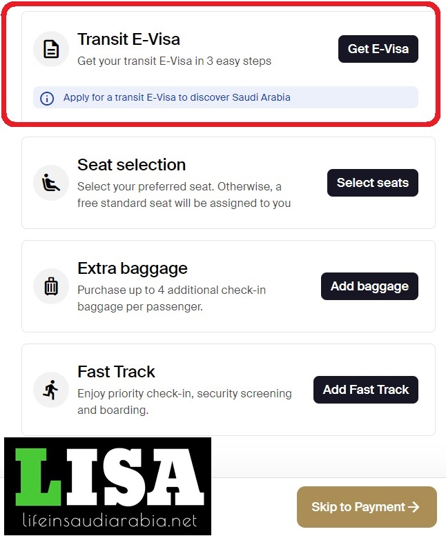 Transit Visa through Saudi Airlines