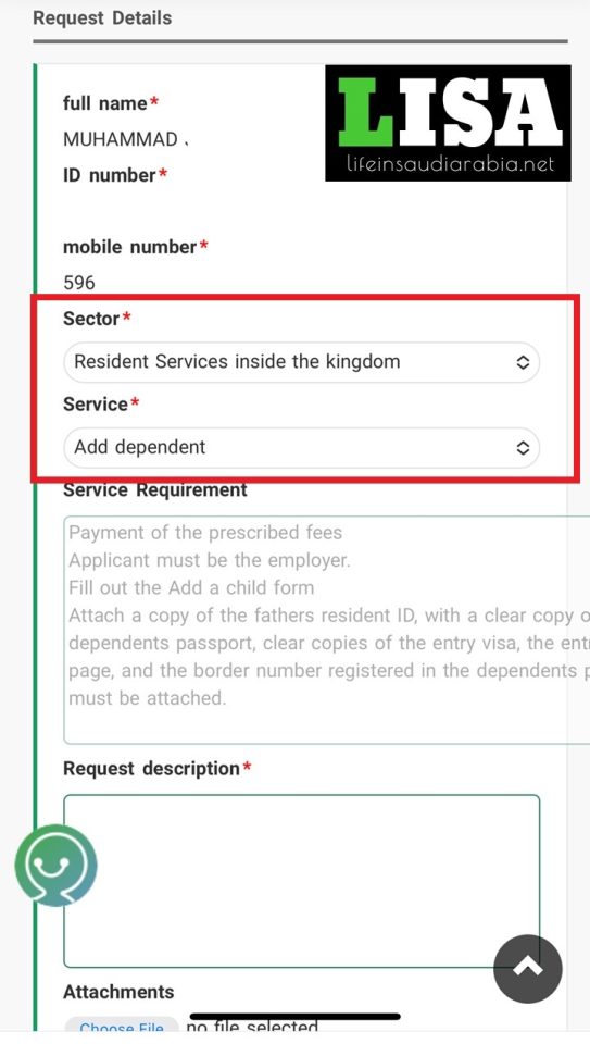 how to apply iqama for dependents