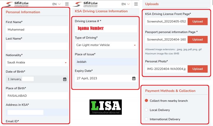 SATA International driving license