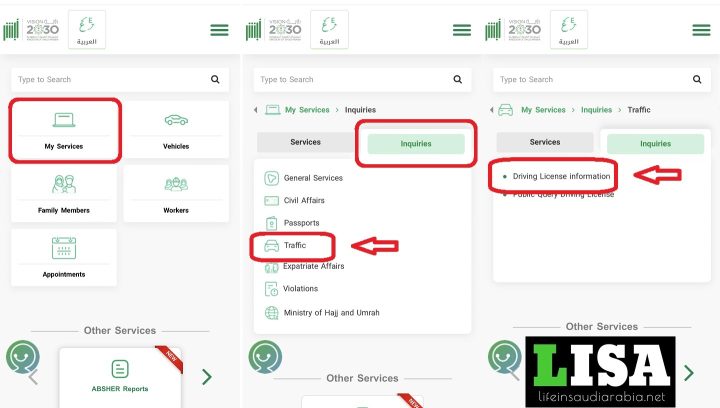 check driving license validity expiry date saudi arabia