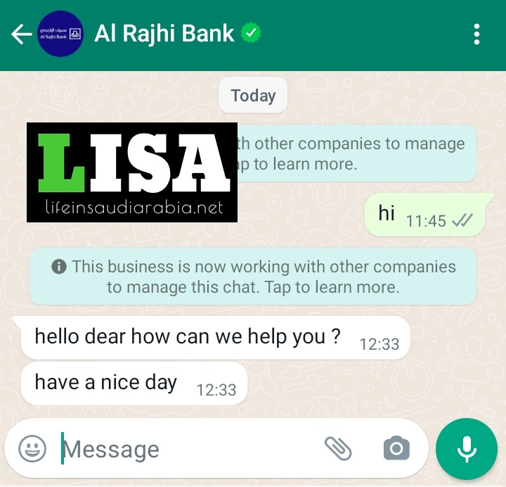 Al Rajhi Bank WhatsApp Number