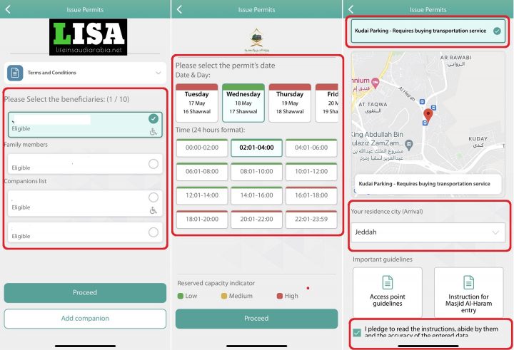 Get Umrah Permit using Tawakkalna Application