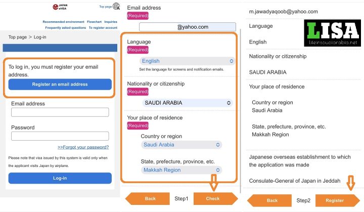 Apply for Japan Visit visa from Saudi Arabia