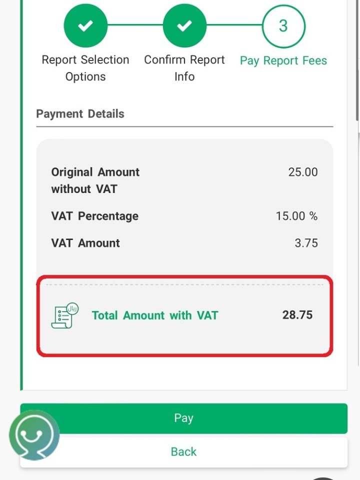 Pay Traffic Violation Report Fee