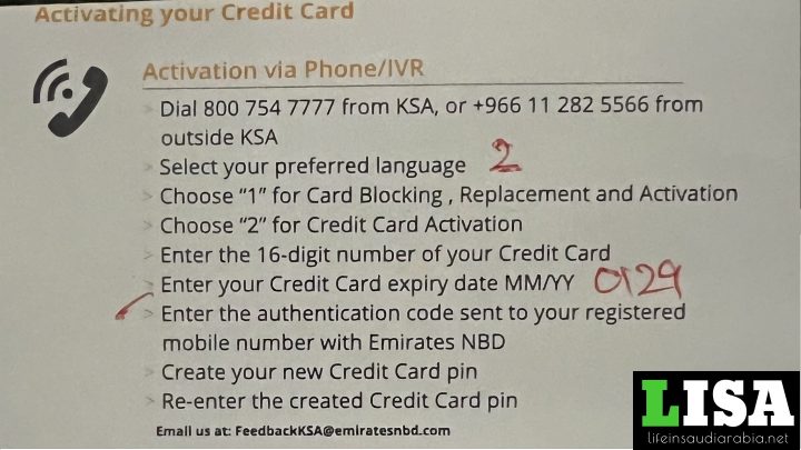 Activate Emirates NBD Credit Card