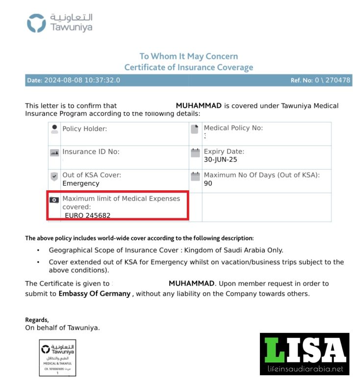 download travel insurance from Tawuniya