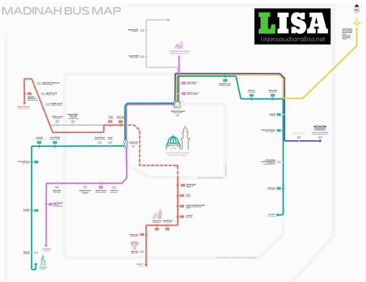 Madina Bus Route Map in PDF